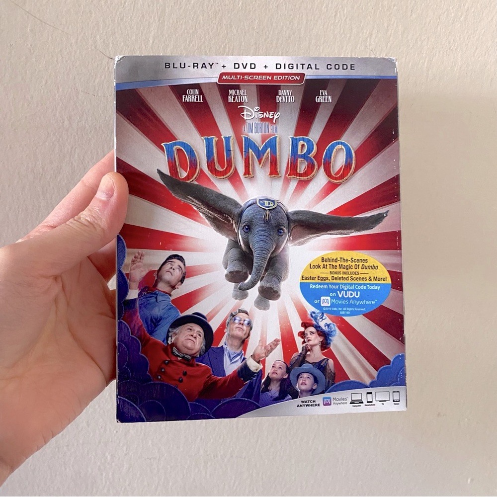 NWT Disney Dumbo Live Action Blu-ray + DVD + Digital Code